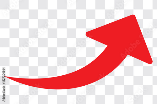 Red arrow icon indicating different direction. icon isolated on a transparent background for website banners ads and design elements. png
