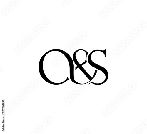 Initial Letter Logo. Ampersand Symbol. Logotype design. Simple Luxury Black Flat Vector OS