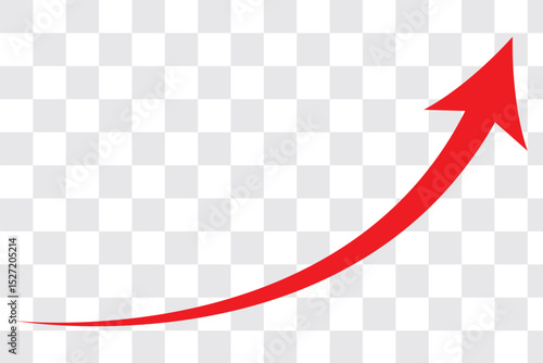 Red arrow icon indicating different direction. icon isolated on a transparent background for website banners ads and design elements. png