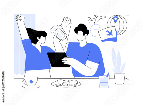 Buying tickets isolated cartoon vector illustrations.