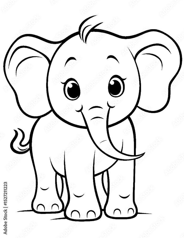 Naklejka premium Black and White color pages for kids