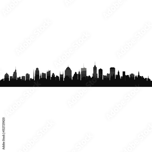 City scape Silhouette silhouette city architecture vector