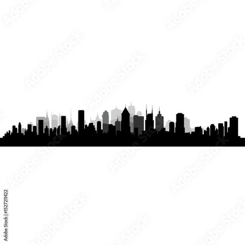 City scape Silhouette silhouette city architecture vector