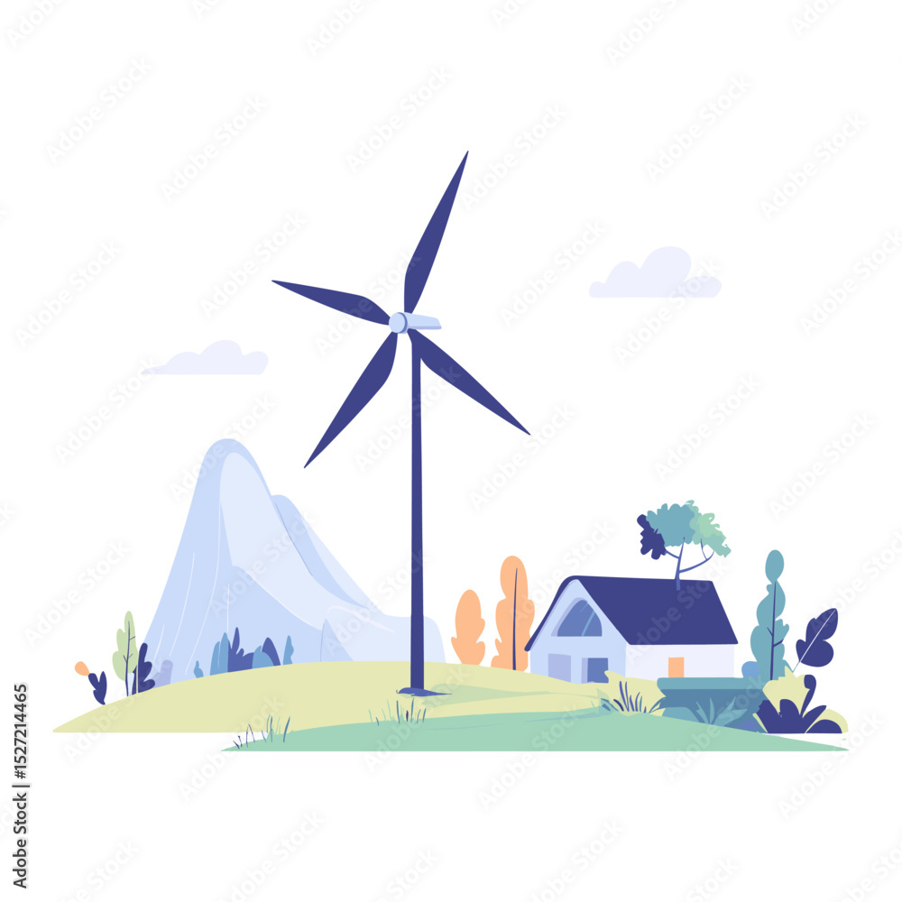 Turbine sustainable energy clean vector Turbine sustainable energy clean vector