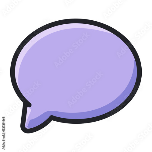 A Purple speech bubble icon purple color communication vector