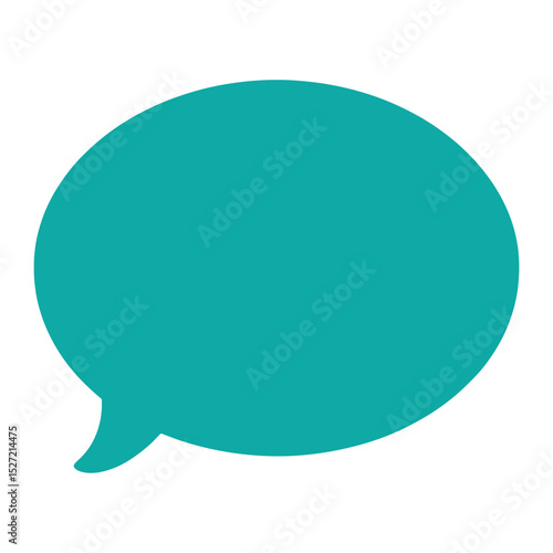 A rurquoise speech bubble icon color communication illustration vector