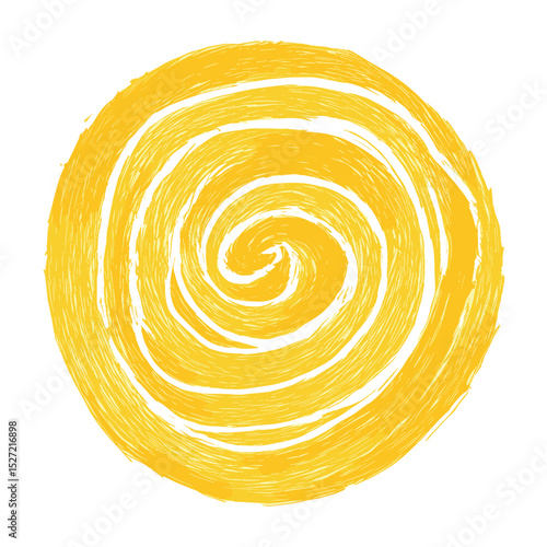 Sun illustration spiral yellow vector