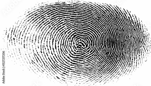 Close-up image of a fingerprint pattern, highlighting unique lines and swirls for identification and study.