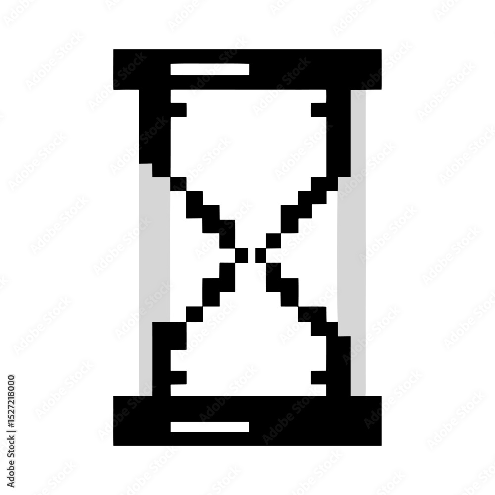Fototapeta premium Logo of an hourglass minimalist design pixel vector