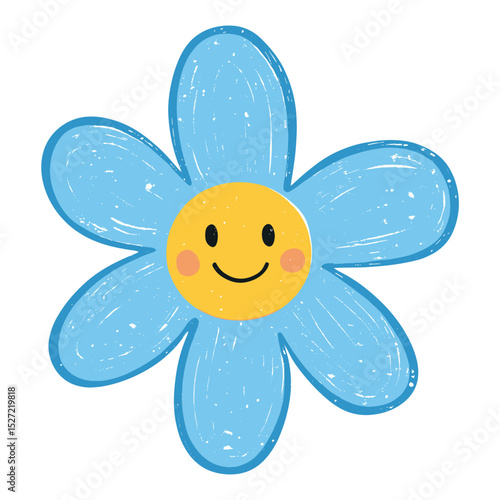 Cute blue flower petal illustration petals simple vector