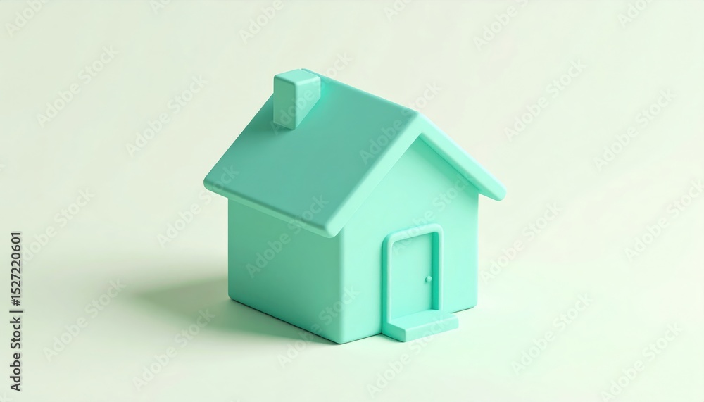 Pastel mint green house icon Pastel mint green house icon