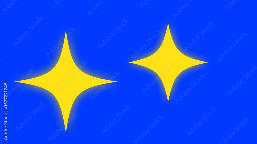Twinkling Star Effect on 4K Blue Screen: wishing star Twinkling Star Effect on 4K Blue Screen: wishing star
