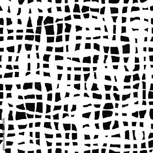 Seamless pattern, rough vector background, black and white