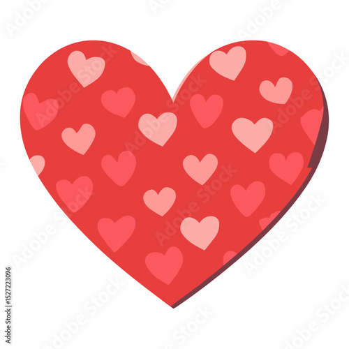 Carttoon heart icon pattern illustration valentine's vector