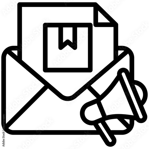 Email outline, mini illustration icon. use for modern concept, print, UI, UX kit, web and app development. Vector related to product offering, marketing, business.