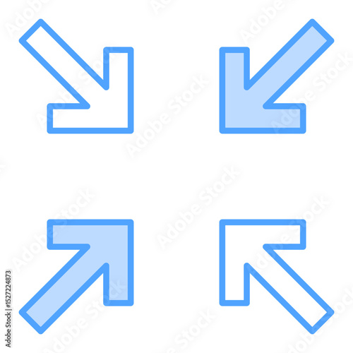 Minimization Blue Icon Element For Design