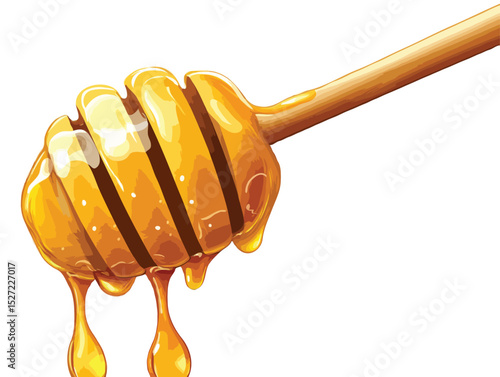 honey stick vector art