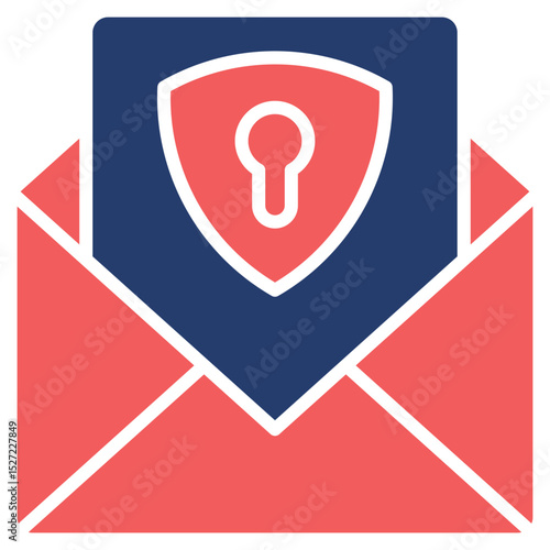 Email Security mixed color icon