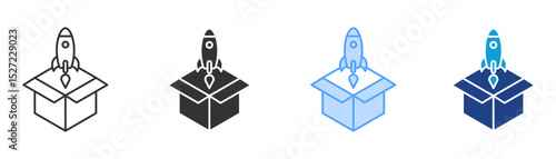 Release Icon Set Multiple Style Collection