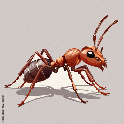 アリの背景透過アニメ風ベクター素材