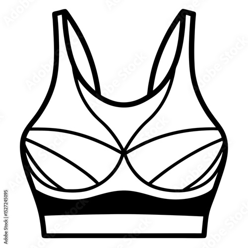 black bra isolated on white