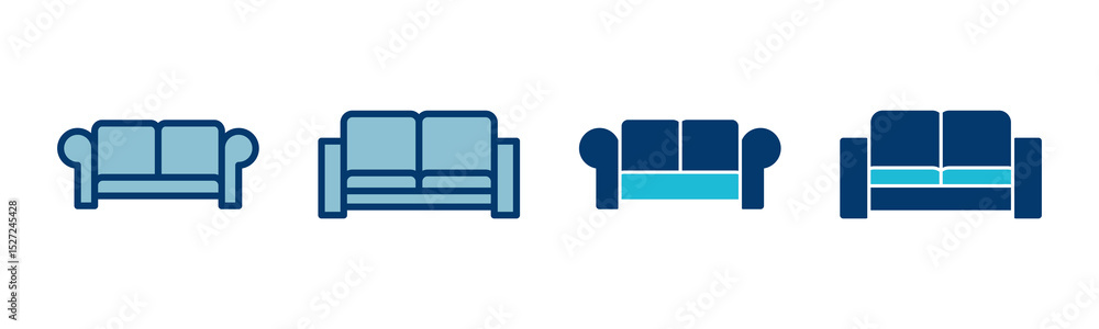 Sofa icon vector isolated on white background. sofa icon illustration. furniture Sofa icon vector isolated on white background. sofa icon illustration. furniture