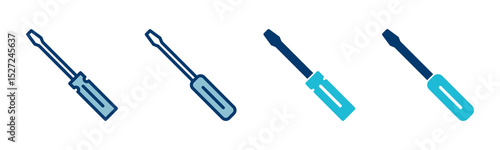 Screwdriver icon vector isolated on white background. Screwdriver vector icon