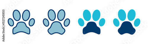Paw icon vector isolated on white background. Paw Print icon