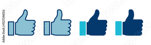 like icon vector isolated on white background. Thumbs up icon. social media icon