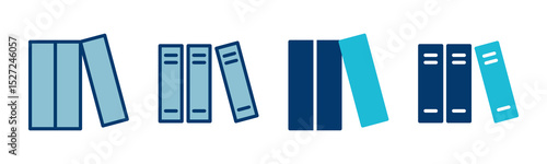 Library icon vector isolated on white background. Book icon vector