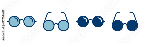 Glasses icon vector isolated on white background. Stylish Eyeglasses. Glasses vector. Optical concept