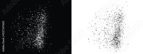 Grungy black and white blood splatter realistic background