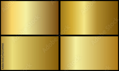 metallic gold color gradient set	