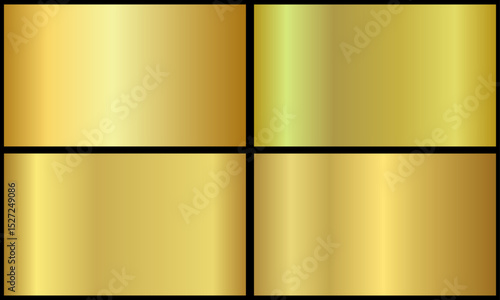 metallic gold color gradient set	