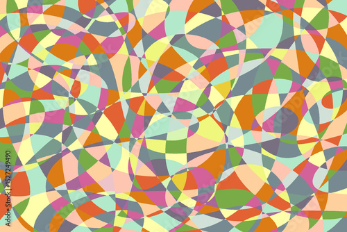 Wallpaper Mural 細かい曲線の色面分割 2 1-8 Torontodigital.ca