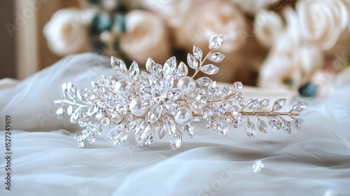 Elegant Crystal Bridal Hair Comb.