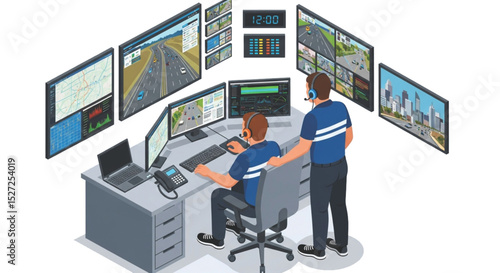 Enhanced Traffic Management System For Urban Mobility Advanced Tech Solutions Empowering Transportation Networks Modern Control Center for Intelligent Traffic