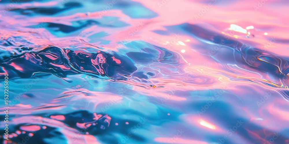 Abstract Water Surface Texture Pink and Blue Hues Abstract Water Surface Texture Pink and Blue Hues
