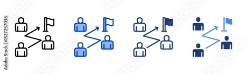 Teamwork icon sheet multiple style collection