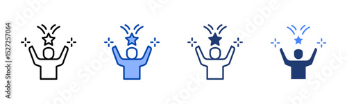 Motivation icon sheet multiple style collection