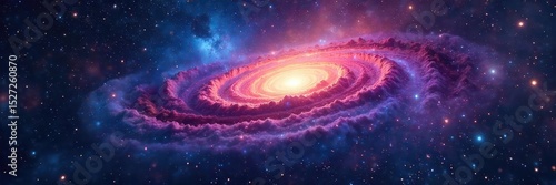 Vast, star-strewn celestial expanse, swirling nebulae and distant galaxies create a breathtaking view of the heavens; ethereal beauty of the cosmos , night sky, milky way