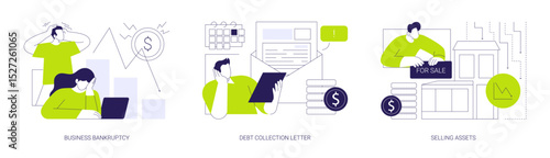 Business liquidation isolated cartoon vector illustrations se