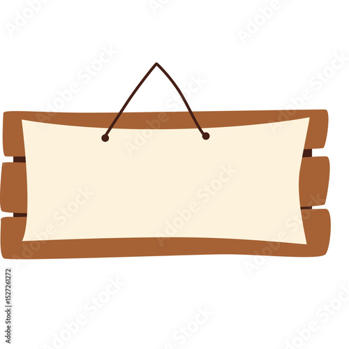 Flat wooden signboard with a light cream center and brown border, perfect for rustic labels, natural-themed signage, or eco invitations.