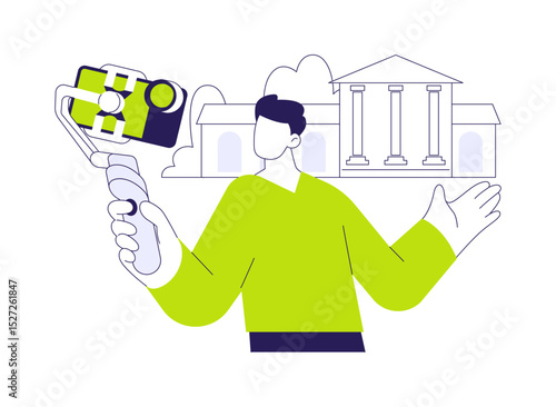 Gimbal abstract concept vector illustration.