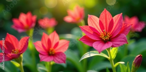 Wallpaper Mural Early summer lobelia blooms vibrant in flowerbed Copy space , detail, vivid, flower Torontodigital.ca