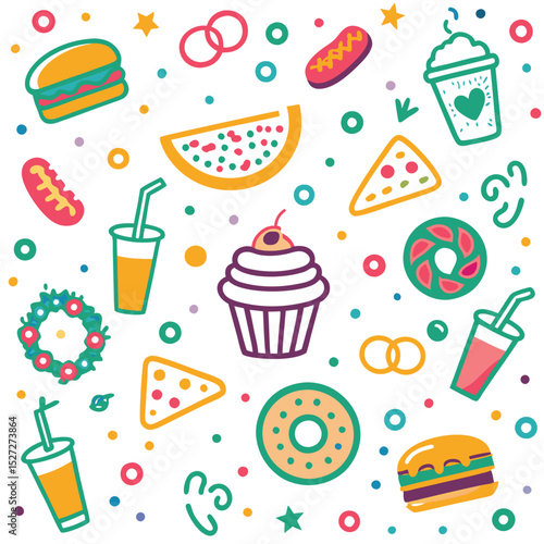 Colorful Food Pattern