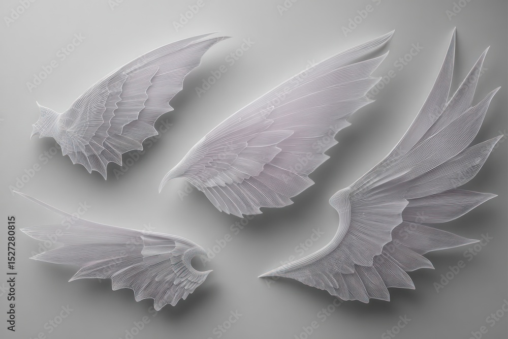 Obraz premium Abstract white wings