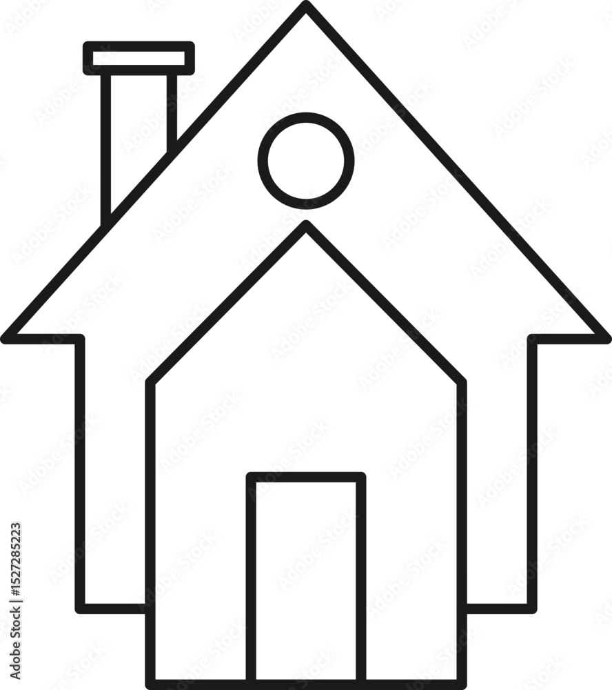 Fototapeta premium Real Estate Monoline Logo