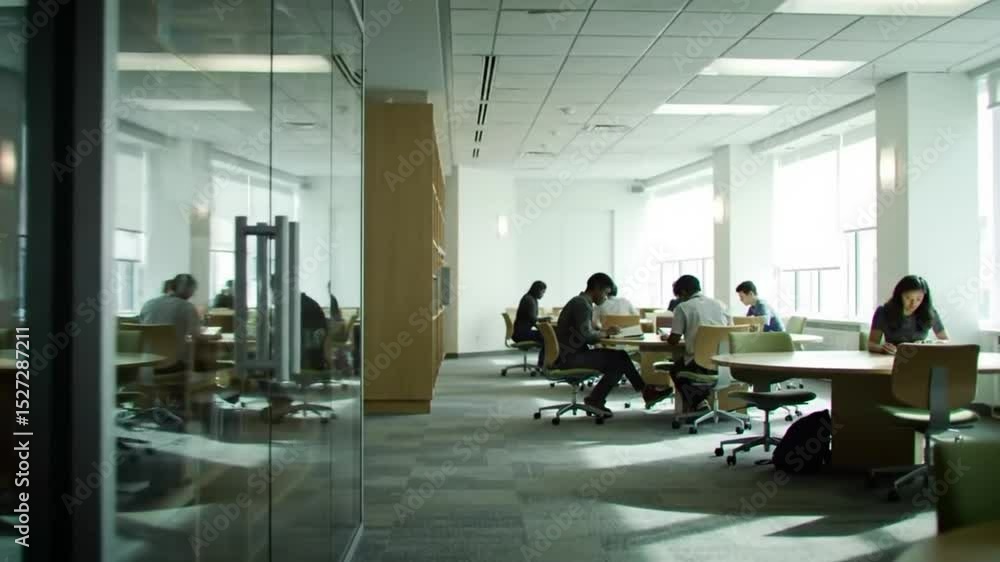 Peaceful_Library_Study_Area_with_Reflective_Glass__20 Peaceful_Library_Study_Area_with_Reflective_Glass__20