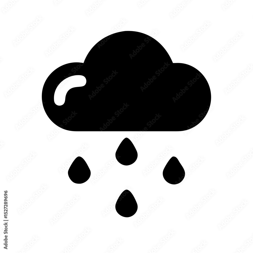 rain cloud drops icon rain cloud drops icon